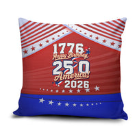 America Turns 250 I Turn 50 Pillow Cover Patriotic Eagle Flag Birthday Stars Stripes