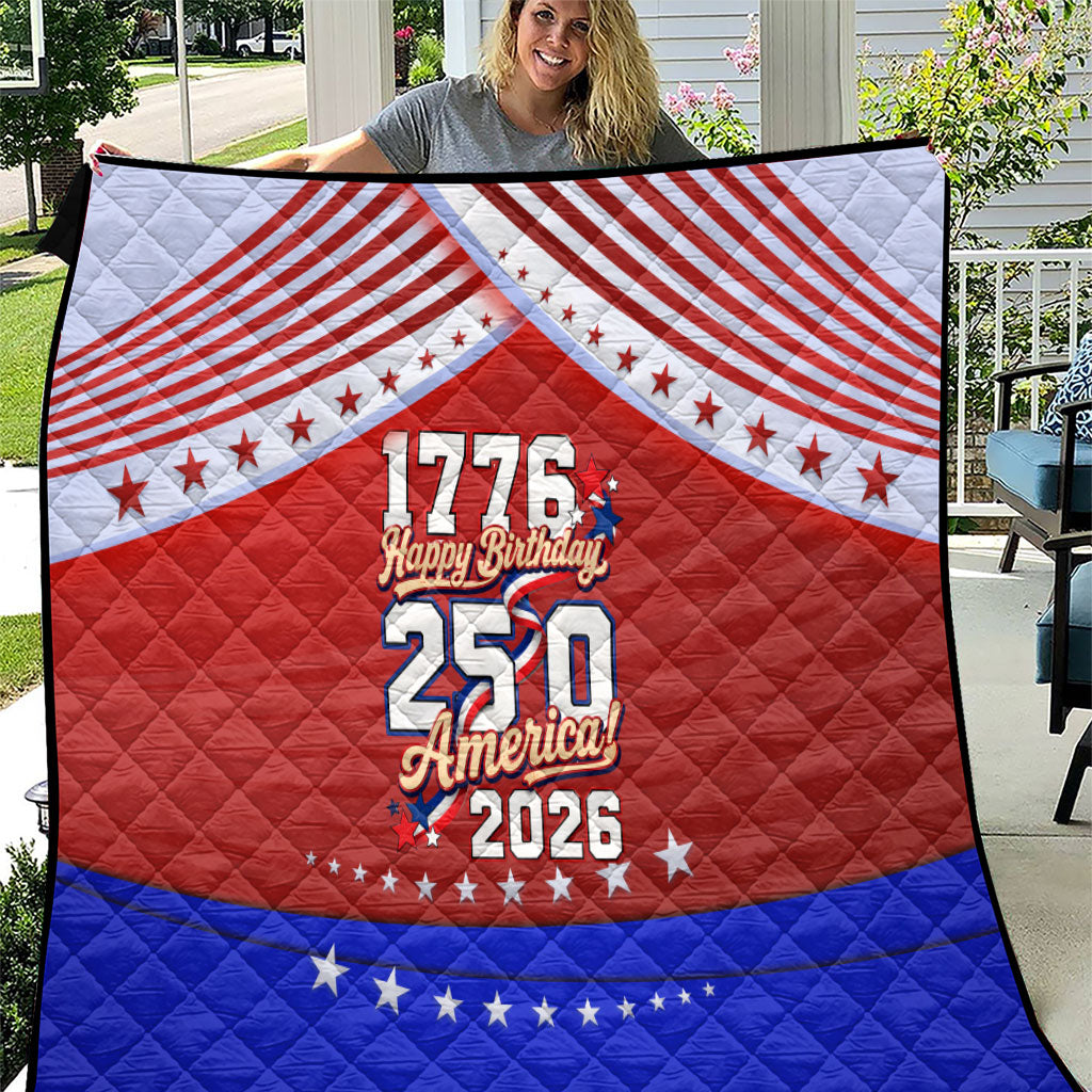 America Turns 250 I Turn 50 Quilt Patriotic Eagle Flag Birthday Stars Stripes