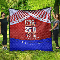 America Turns 250 I Turn 50 Quilt Patriotic Eagle Flag Birthday Stars Stripes