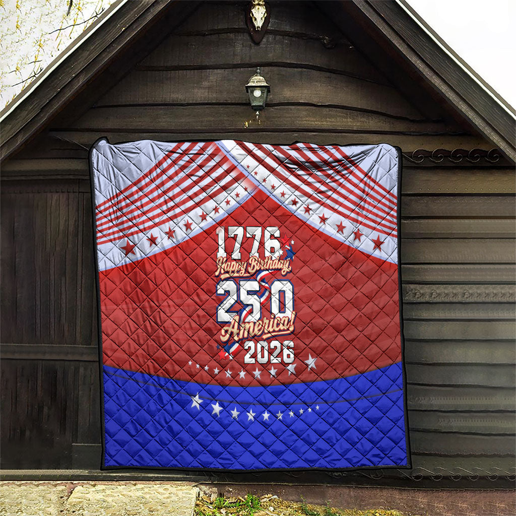 America Turns 250 I Turn 50 Quilt Patriotic Eagle Flag Birthday Stars Stripes
