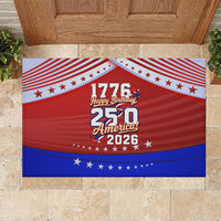 America Turns 250 I Turn 50 Rubber Doormat Patriotic Eagle Flag Birthday Stars Stripes