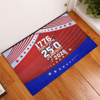 America Turns 250 I Turn 50 Rubber Doormat Patriotic Eagle Flag Birthday Stars Stripes