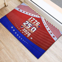 America Turns 250 I Turn 50 Rubber Doormat Patriotic Eagle Flag Birthday Stars Stripes