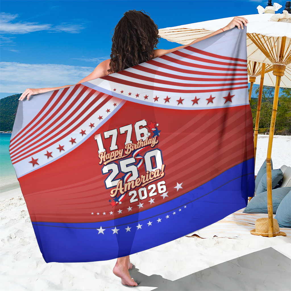 America Turns 250 I Turn 50 Sarong Patriotic Eagle Flag Birthday Stars Stripes