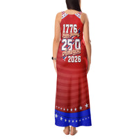 America Turns 250 I Turn 50 Tank Maxi Dress Patriotic Eagle Flag Birthday Stars Stripes