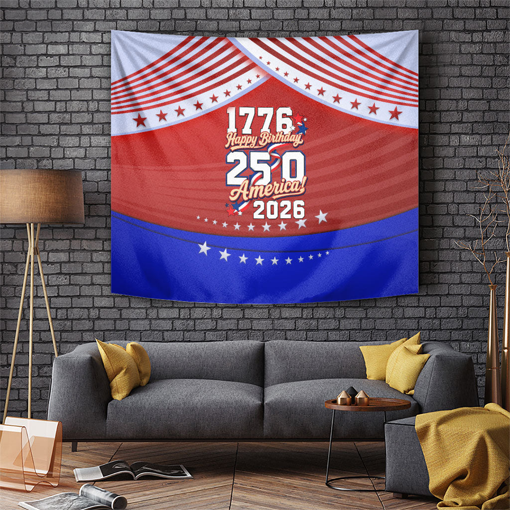 America Turns 250 I Turn 50 Tapestry Patriotic Eagle Flag Birthday Stars Stripes