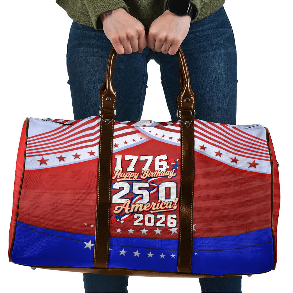 America Turns 250 I Turn 50 Travel Bag Patriotic Eagle Flag Birthday Stars Stripes