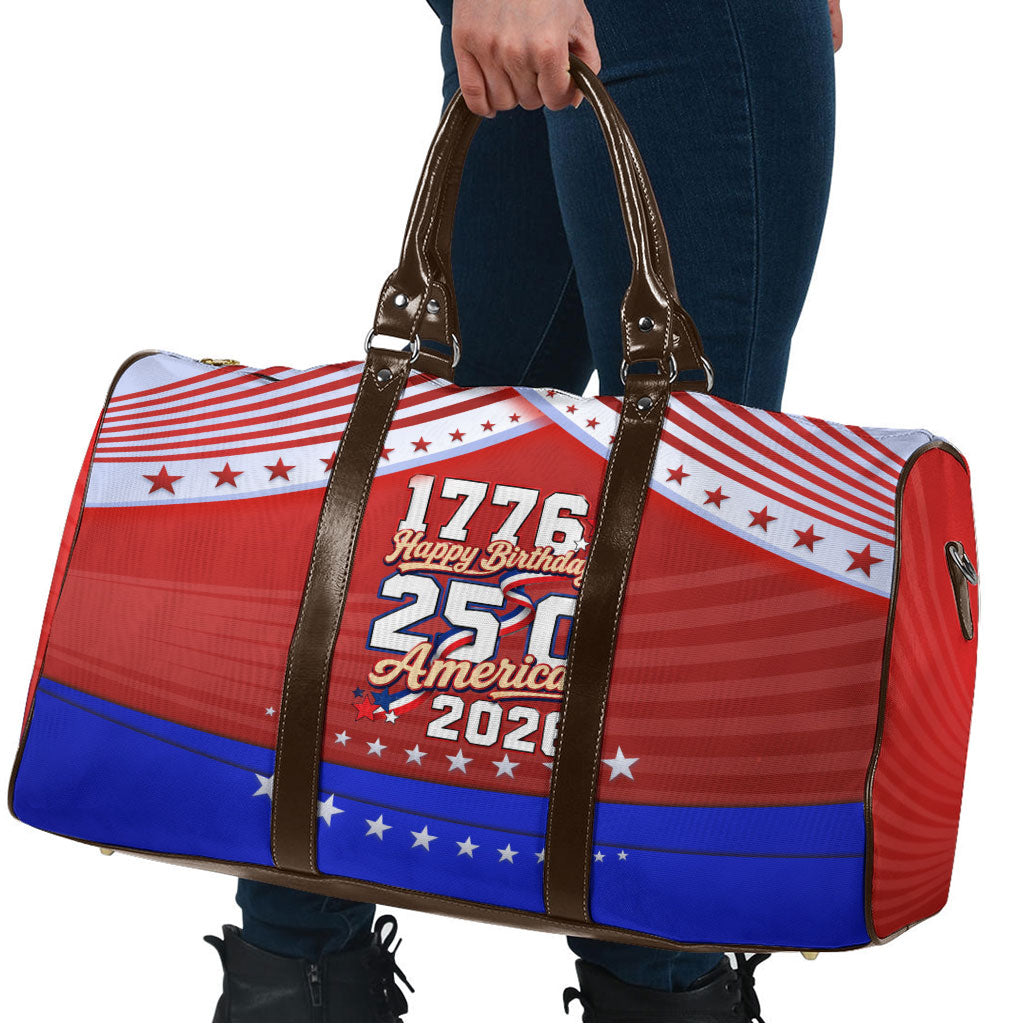 America Turns 250 I Turn 50 Travel Bag Patriotic Eagle Flag Birthday Stars Stripes