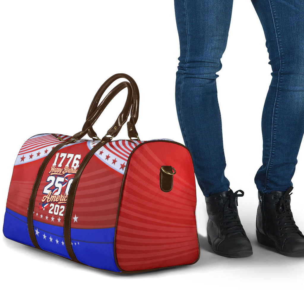 America Turns 250 I Turn 50 Travel Bag Patriotic Eagle Flag Birthday Stars Stripes