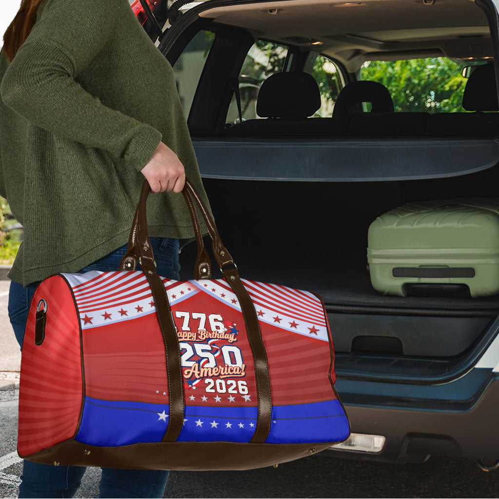 America Turns 250 I Turn 50 Travel Bag Patriotic Eagle Flag Birthday Stars Stripes