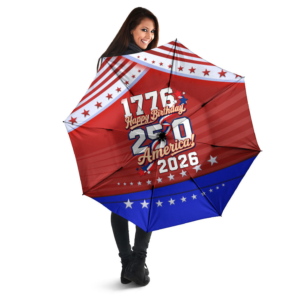 America Turns 250 I Turn 50 Umbrella Patriotic Eagle Flag Birthday Stars Stripes