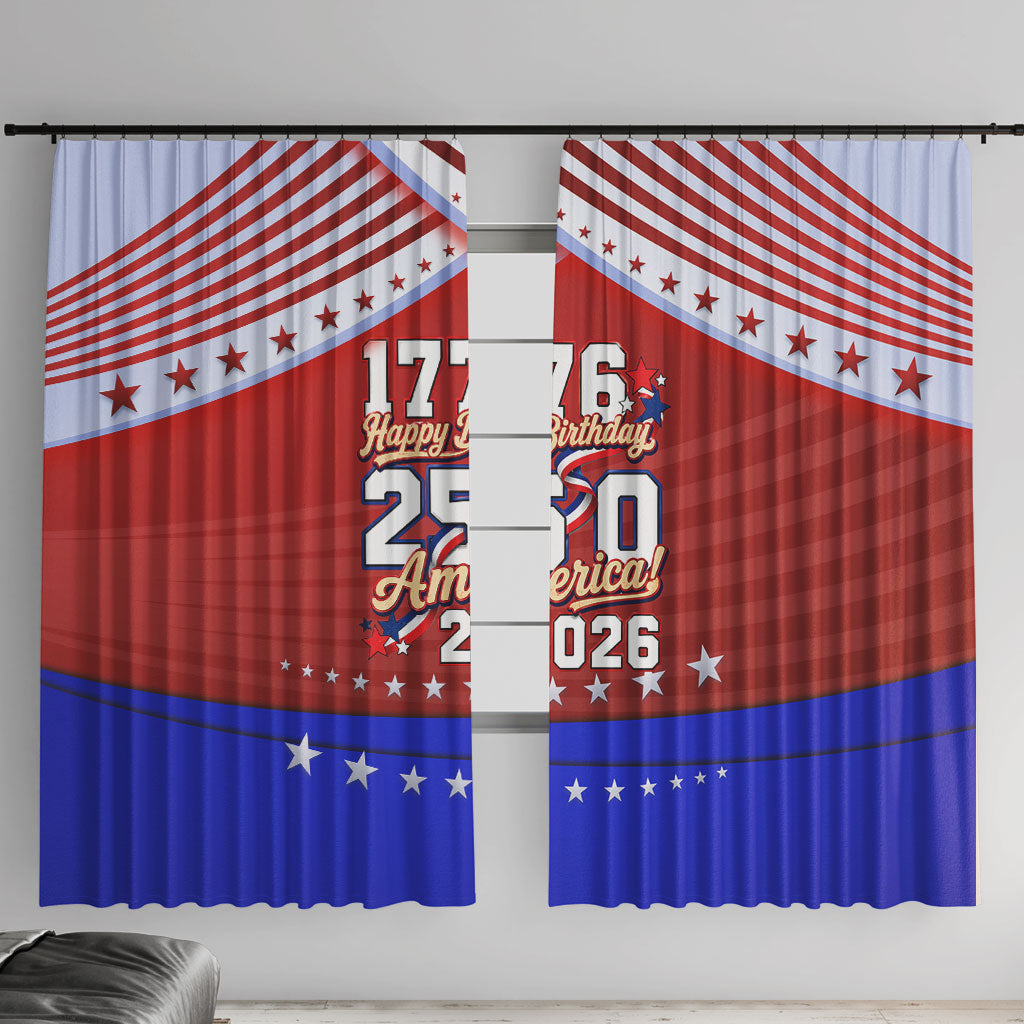 America Turns 250 I Turn 50 Window Curtain Patriotic Eagle Flag Birthday Stars Stripes