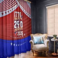 America Turns 250 I Turn 50 Window Curtain Patriotic Eagle Flag Birthday Stars Stripes