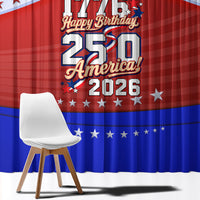 America Turns 250 I Turn 50 Window Curtain Patriotic Eagle Flag Birthday Stars Stripes
