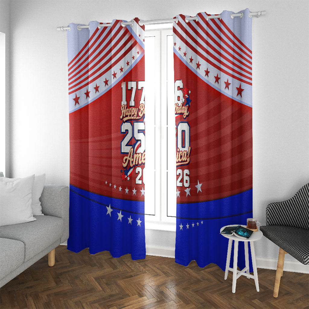 America Turns 250 I Turn 50 Window Curtain Patriotic Eagle Flag Birthday Stars Stripes