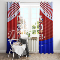 America Turns 250 I Turn 50 Window Curtain Patriotic Eagle Flag Birthday Stars Stripes