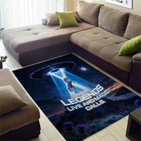 Scotland Kelpies And Unicorn UFO Area Rug Sci-Fi Alien Abduction And Magic Legends