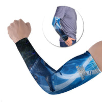 Scotland Kelpies And Unicorn UFO Arm Sleeves Sci-Fi Alien Abduction And Magic Legends