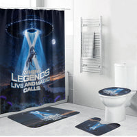 Scotland Kelpies And Unicorn UFO Bathroom Set Sci-Fi Alien Abduction And Magic Legends