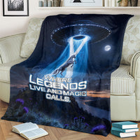 Scotland Kelpies And Unicorn UFO Blanket Sci-Fi Alien Abduction And Magic Legends