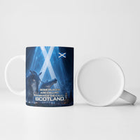 Scotland Kelpies And Unicorn UFO Ceramic Mug Sci-Fi Alien Abduction And Magic Legends