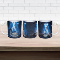 Scotland Kelpies And Unicorn UFO Ceramic Mug Sci-Fi Alien Abduction And Magic Legends