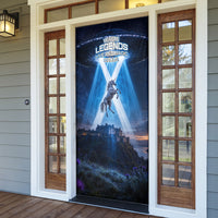 Scotland Kelpies And Unicorn UFO Door Cover Sci-Fi Alien Abduction And Magic Legends