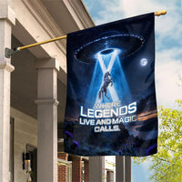 Scotland Kelpies And Unicorn UFO Garden Flag Sci-Fi Alien Abduction And Magic Legends