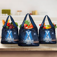 Scotland Kelpies And Unicorn UFO Grocery Bag Sci-Fi Alien Abduction And Magic Legends