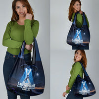 Scotland Kelpies And Unicorn UFO Grocery Bag Sci-Fi Alien Abduction And Magic Legends