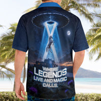 Scotland Kelpies And Unicorn UFO Hawaiian Shirt Sci-Fi Alien Abduction And Magic Legends