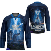 Scotland Kelpies And Unicorn UFO Hockey Jersey Sci-Fi Alien Abduction And Magic Legends