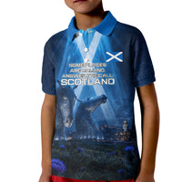Scotland Kelpies And Unicorn UFO Kid Polo Shirt Sci-Fi Alien Abduction And Magic Legends