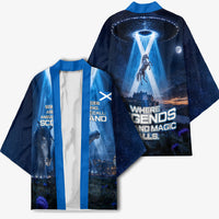 Scotland Kelpies And Unicorn UFO Kimono Sci-Fi Alien Abduction And Magic Legends