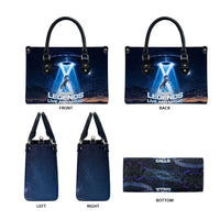 Scotland Kelpies And Unicorn UFO Leather Bag Sci-Fi Alien Abduction And Magic Legends