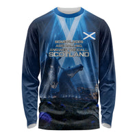 Scotland Kelpies And Unicorn UFO Long Sleeve Shirt Sci-Fi Alien Abduction And Magic Legends