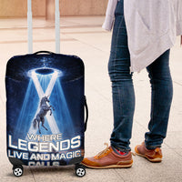 Scotland Kelpies And Unicorn UFO Luggage Cover Sci-Fi Alien Abduction And Magic Legends