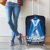 Scotland Kelpies And Unicorn UFO Luggage Cover Sci-Fi Alien Abduction And Magic Legends