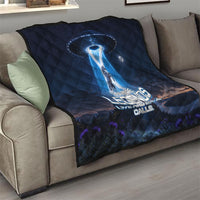 Scotland Kelpies And Unicorn UFO Quilt Sci-Fi Alien Abduction And Magic Legends