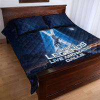 Scotland Kelpies And Unicorn UFO Quilt Bed Set Sci-Fi Alien Abduction And Magic Legends