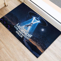 Scotland Kelpies And Unicorn UFO Rubber Doormat Sci-Fi Alien Abduction And Magic Legends