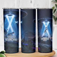 Scotland Kelpies And Unicorn UFO Skinny Tumbler Sci-Fi Alien Abduction And Magic Legends