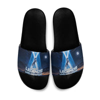Scotland Kelpies And Unicorn UFO Slide Sandals Sci-Fi Alien Abduction And Magic Legends