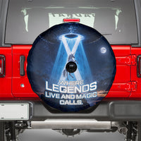 Scotland Kelpies And Unicorn UFO Spare Tire Cover Sci-Fi Alien Abduction And Magic Legends