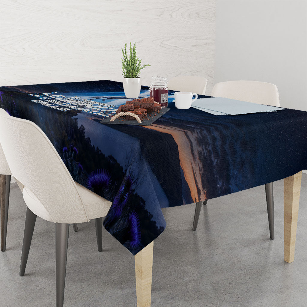 Scotland Kelpies And Unicorn UFO Tablecloth Sci-Fi Alien Abduction And Magic Legends