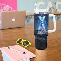 Scotland Kelpies And Unicorn UFO Tumbler With Handle Sci-Fi Alien Abduction And Magic Legends