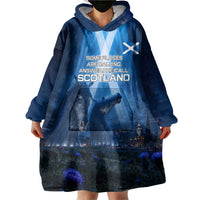 Scotland Kelpies And Unicorn UFO Wearable Blanket Hoodie Sci-Fi Alien Abduction And Magic Legends