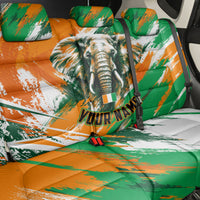Personalized Ivory Coast Football Back Car Seat Cover Elephant Football Splatter Art