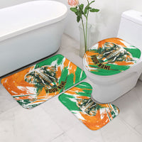 Personalized Ivory Coast Football Bathroom Set Elephant Football Splatter Art