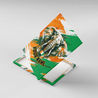 Personalized Ivory Coast Football Canvas Wall Art Elephant Football Splatter Art